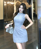 ミニドレス キャバドレス セクシー レース ノースリーブ カットアウト 清楚系 デートお 出かけ JC2-ZED886708DXH411