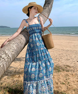 サンドレス セクシー 花柄 新作 海辺 YT2-AQR9723# – Ladys coco Dress