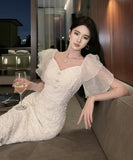 ミニドレス キャバドレス 新作 かわいい 透け感 YT2-LQE5384H449