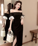 ロングドレス 新作 着痩せ 高見え セクシー YT2-LQE5187GD709