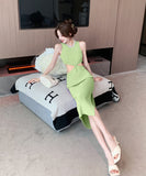 【3色】ミニドレス 新作 セクシー ニット YT2-MLS6505