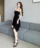 ミニドレス 新作 レース セクシー 背露出 YT2-LQE9545HF350