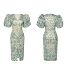 ひざ丈ドレス ミニドレス 新作 レース 花柄 高見え MY2-JY50042