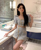 ブランド風 上下セット 新作 かわいい 脚長効果 MY2-CX-001