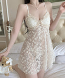 【2色】セクシー ルームウェア 透け感レース キャミソール ナイトウェア ブラパッド付き 大人可愛い KS8-GRA5165