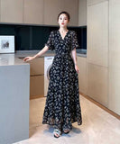 【ブラック＆ホワイト】新作 サンドレス サマードレス ワンピース MY2-SJR-2108