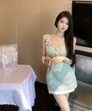 ミニドレス ドレス かわいい 高見え 脚長効果 高品質 工場直販 MY2-LE-r271