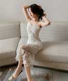 ロングドレス レース パーティードレス エレガント 高見え MY2-MLS5574