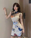 チャイナドレス ミニドレス キャバドレス 新作 セクシー 透け感 MY2-MLS5168