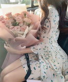 サマードレス ロングドレス 花柄 かわいい 涼しい 通気性抜群 MY2-XSD-833WP