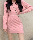 【上下セット】ニット 新作 かわいい ゴージャス 高見え 4色 秋冬 MY2-QT-QL6876