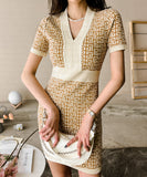 ミニドレス ドレス ゴージャス 高見え ニット MY2-MLS7203