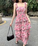 ロング丈 サンドレス サマードレス かわいい 新作 ワンピース MY2-HYX-1128