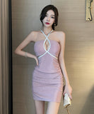 ミニドレス キャバドレス かわいい 谷間魅せ セクシー レース MY2-YM8752