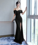 【4色】ロングドレス パーティードレス ゴージャス フリル 新作 MY2-XYD2320