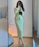 【上下セット】秋冬 ロングドレス 新作 ゴージャス 高見え 4色 MY2-QT-QL8521