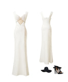 ロングドレス セクシー 谷間魅せ 肌見せ 新作 透け感 指名 MY2-XYD-2329