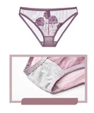 【4色上下セット】ランジェリー ブラジャー ショーツ レース 刺繡 MY8-YHL-H0043