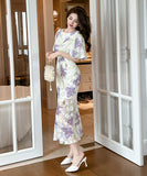 【手作り】ロングドレス かわいい 花柄 新作 ゴージャス 高見え MY2-JY30110