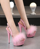【5色/15cmヒール】ハイヒール ふわふわ パンプス かわいい 美脚効果 MY5-JJ-8661-29