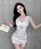 【3色】ミニドレス キャバドレス 透け感 新作 肌見せ 新作 MY2-LQE7709