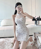 ミニドレス キャバドレス 新作 レース 透け感 かわいい MY2-LQE-5375H449