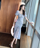 【匠手作り】ロングドレス パーティードレス 新作 花柄 大人 かわいい 透け感 MY2-JY20057