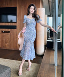 【匠手作り】ロングドレス パーティードレス 新作 花柄 大人 かわいい 透け感 MY2-JY20057