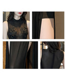 ロングドレス 新作 セクシー パーティードレス 透け感 セクシー MY2-YM9141