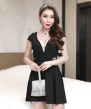 【3色】ミニドレス キャバドレス 新作 かわいい 谷間魅せ セクシー 体型カバー MY2-GDL-3541