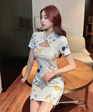 3色 ミニドレス チャイナドレス ゴージャス セクシー MY2-MLS7704