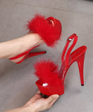 【5色/15cmヒール】ハイヒール ふわふわ パンプス かわいい 美脚効果 MY5-JJ-8661-29