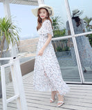 【2色】サマードレス サンドレス かわいい 花柄 通気 MY2-XMM-6787