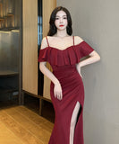 ロングドレス パーティードレス フリル ゴージャス 高見 MY2-YM9144