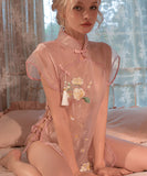 【4色】ルームウェア 新作 チャイナドレス 肌見せ 大人かわいい えちえち MY8-WYTS1897