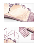 【4色上下セット】ランジェリー ブラジャー ショーツ レース 刺繡 MY8-YHL-H0043