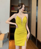 【3色】ミニドレス キャバドレス 谷間魅せ セクシー 勝負 かわいい 指名 MY2-YM8746