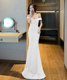 【3色】ロングドレス パーティードレス 谷間魅せ 新作 脚長 MY2-YM9148