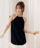 ミニドレス 新作 かわいい フリル キラキラ 高級感 MY2-CZ-L4080