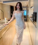ロングドレス レース パーティードレス エレガント 高見え MY2-MLS5574