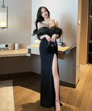 ロングドレス パーティー ドレス 新作 フリル ゴージャス 結婚式 宴会 MY2-YM9145