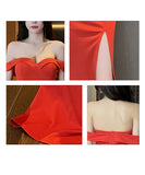 ロングドレス パーティー ドレス 新作 3色 オフショルダー セクシー MY2-YM9142