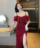 ロングドレス パーティードレス フリル ゴージャス 高見 MY2-YM9144