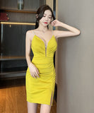 【3色】ミニドレス キャバドレス 谷間魅せ セクシー 勝負 かわいい 指名 MY2-YM8746