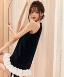 ミニドレス 新作 かわいい フリル キラキラ 高級感 MY2-CZ-L4080