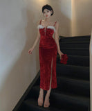 4色 ロングドレス かわいい 新作 セクシー パーティー ドレス MY2-LQE7721