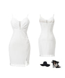 2色 新作 ミニドレス キャバドレス 肌見せ 谷間魅せ 指名 MY2-XYD2328