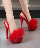 【5色/15cmヒール】ハイヒール ふわふわ パンプス かわいい 美脚効果 MY5-JJ-8661-29