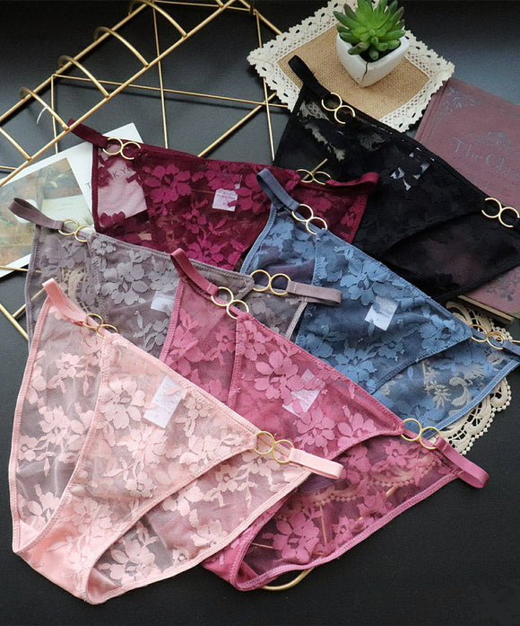 6色 新作 パンツ パンティ 新作 かわいい レース 紐パン 透け感 MY8-LSJ-S136