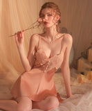 6色【ドレス+コート】パジャマ ルームウェア セクシー かわいい 新作 MY8-GR1854